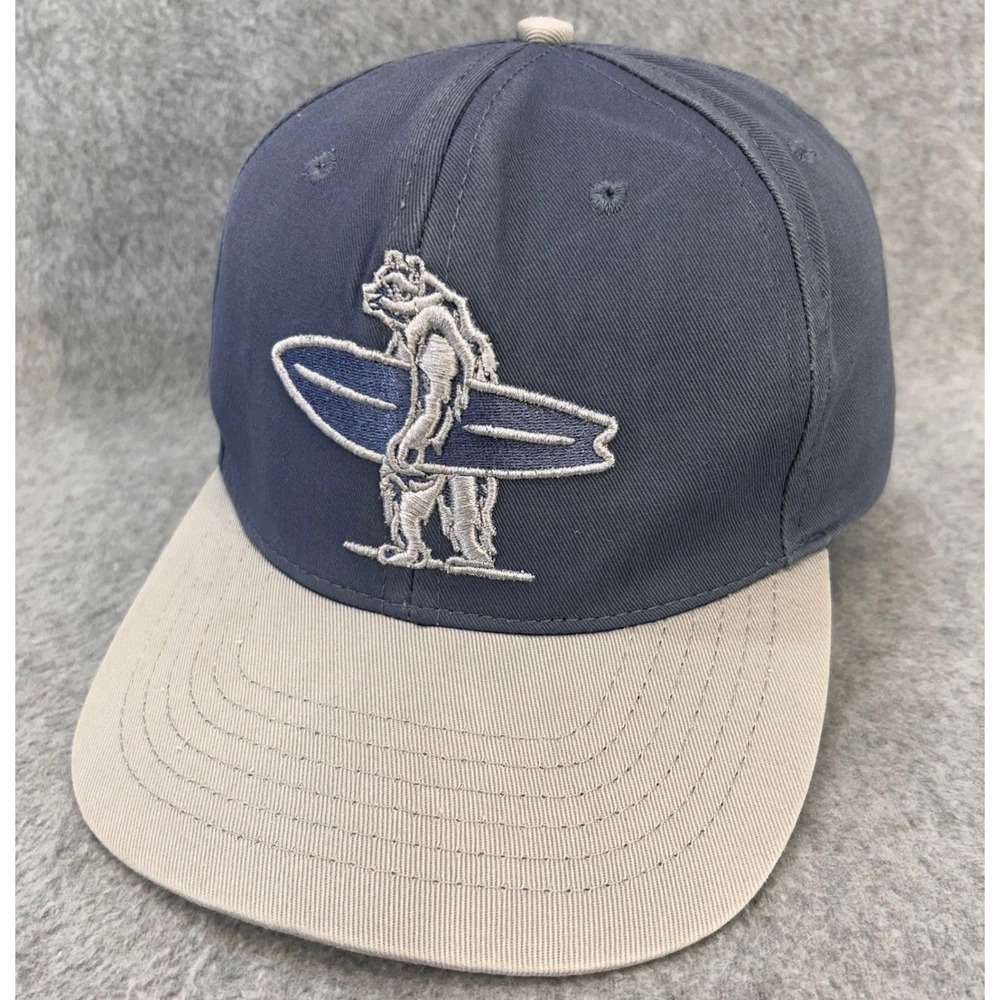 California Surfing Bear Mens Blue Everyday Snapback Hat Surf Board Two Tone OSFM